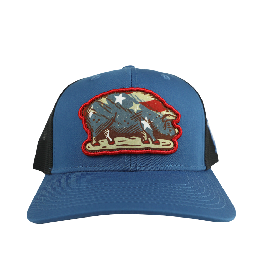 COOK SHACK HAT - BETSY PIG OCEAN BLUE