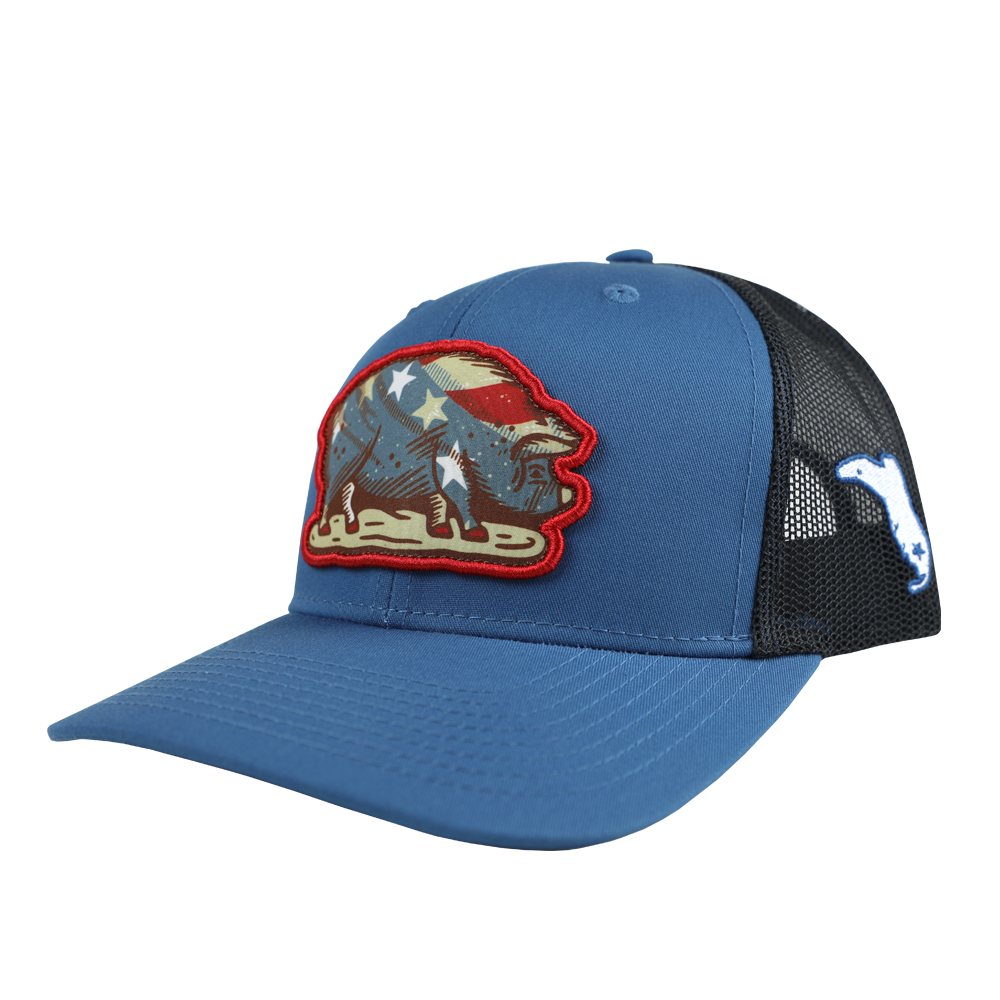COOK SHACK HAT - BETSY PIG OCEAN BLUE