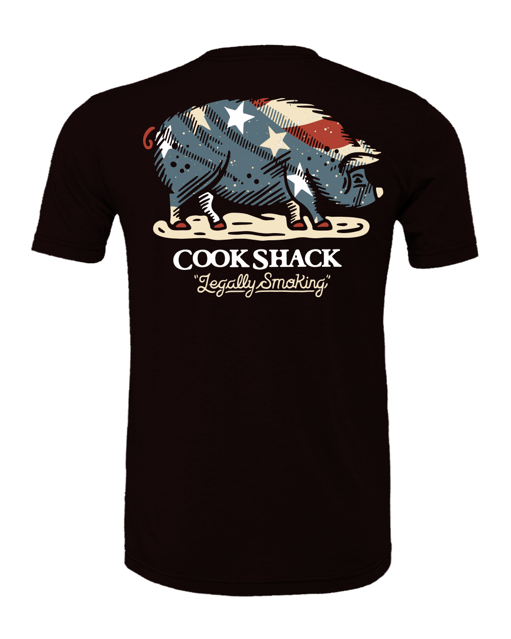 COOK SHACK BETSY PIG SHIRT S/S - HEATHER BLACK