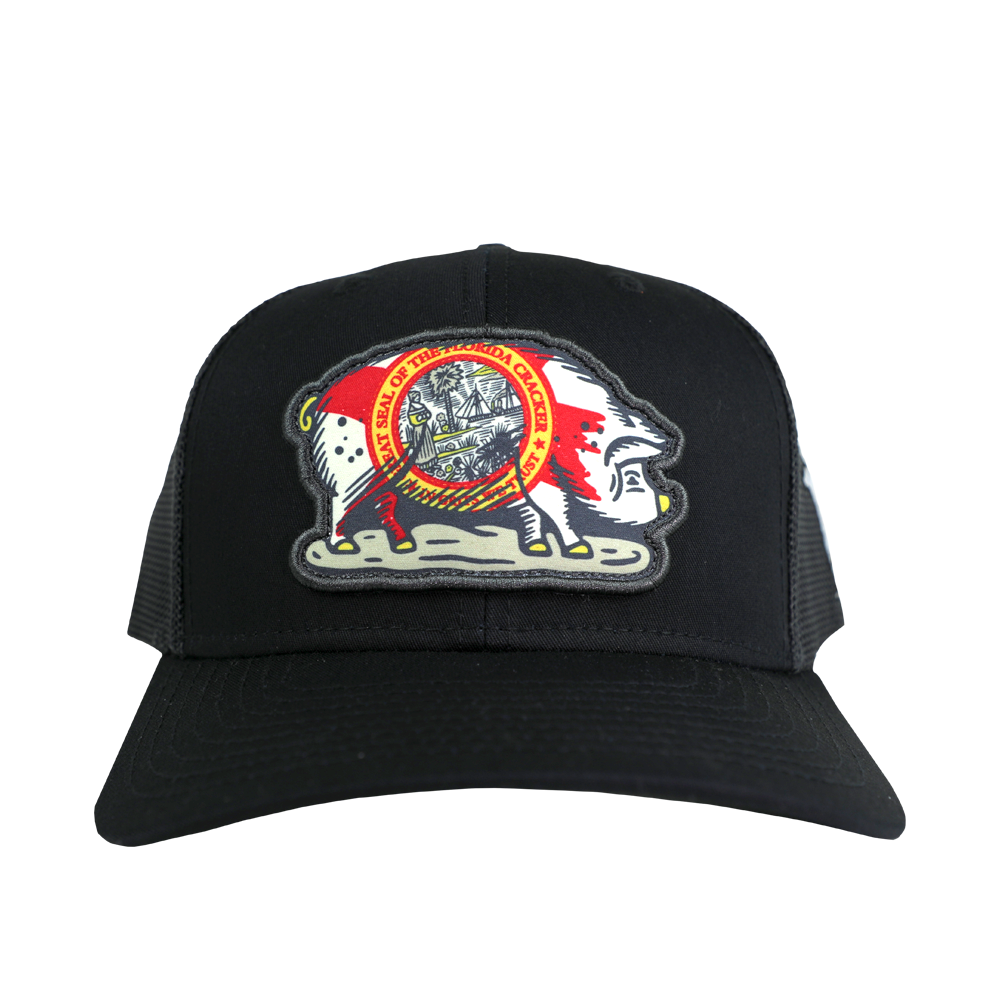 COOK SHACK HAT - STATE FLAG - BLACK/BLACK