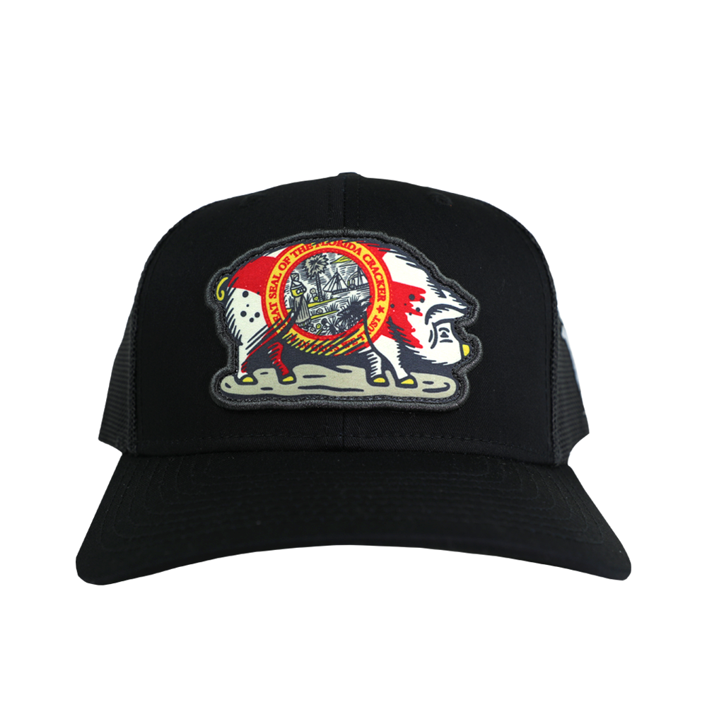 COOK SHACK HAT - STATE FLAG - BLACK/BLACK