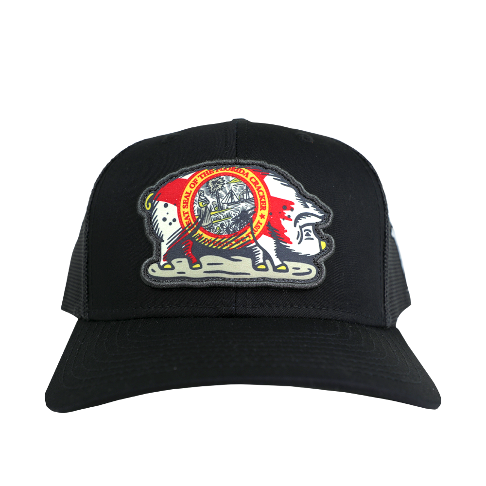 COOK SHACK HAT - STATE FLAG - BLACK/BLACK