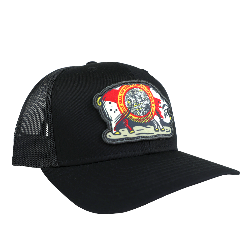COOK SHACK HAT - STATE FLAG - BLACK/BLACK
