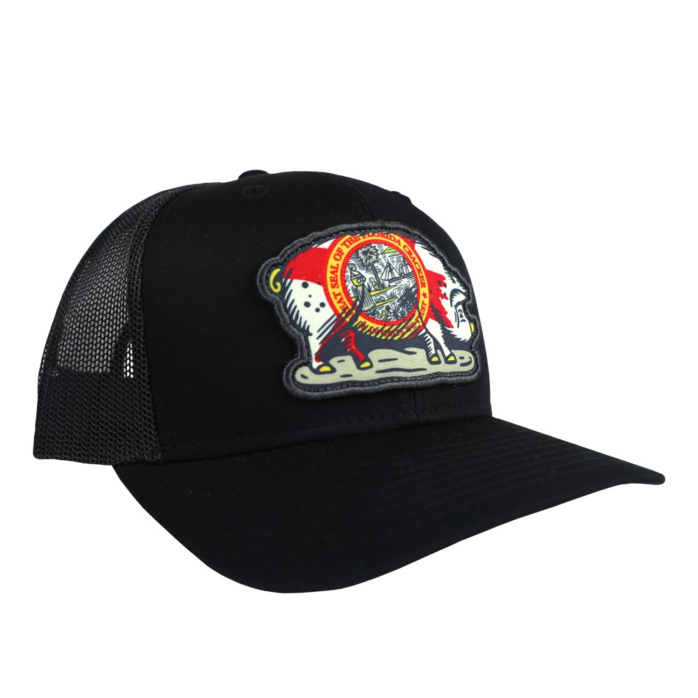 COOK SHACK HAT - STATE FLAG - BLACK/BLACK
