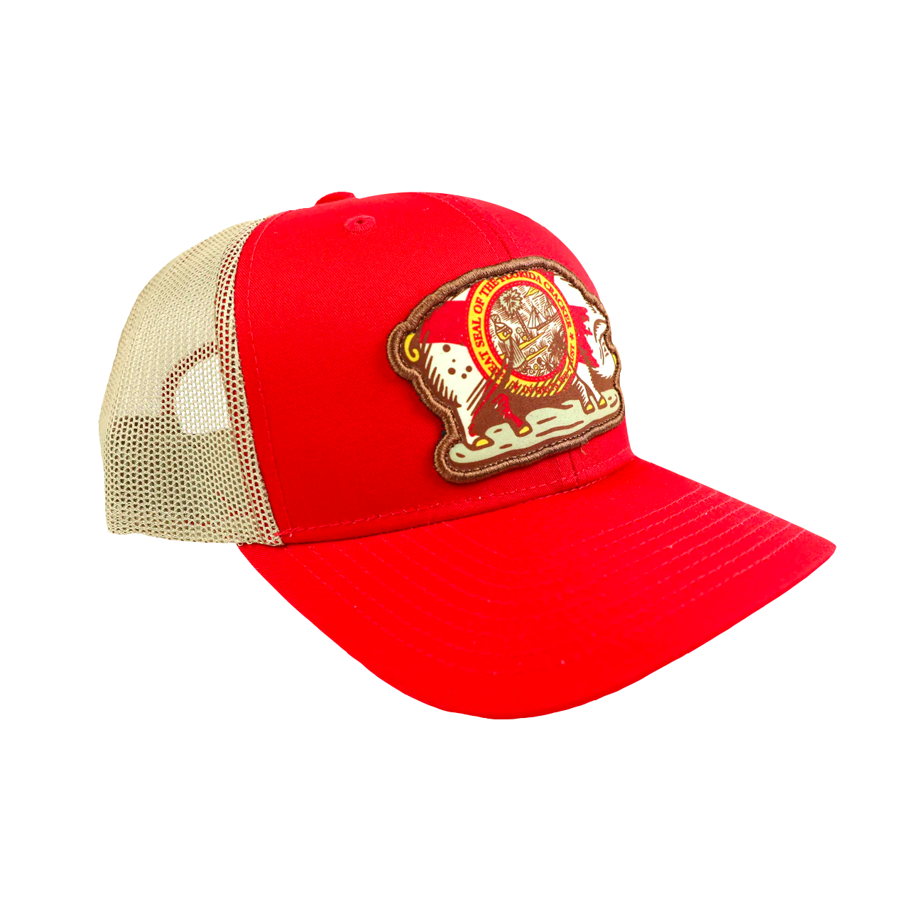 COOK SHACK HAT - STATE FLAG PIG RED/TAN