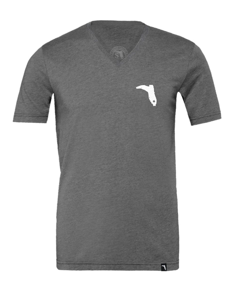COOK SHACK PIG V-NECK SHIRT - DEEP HEATHER