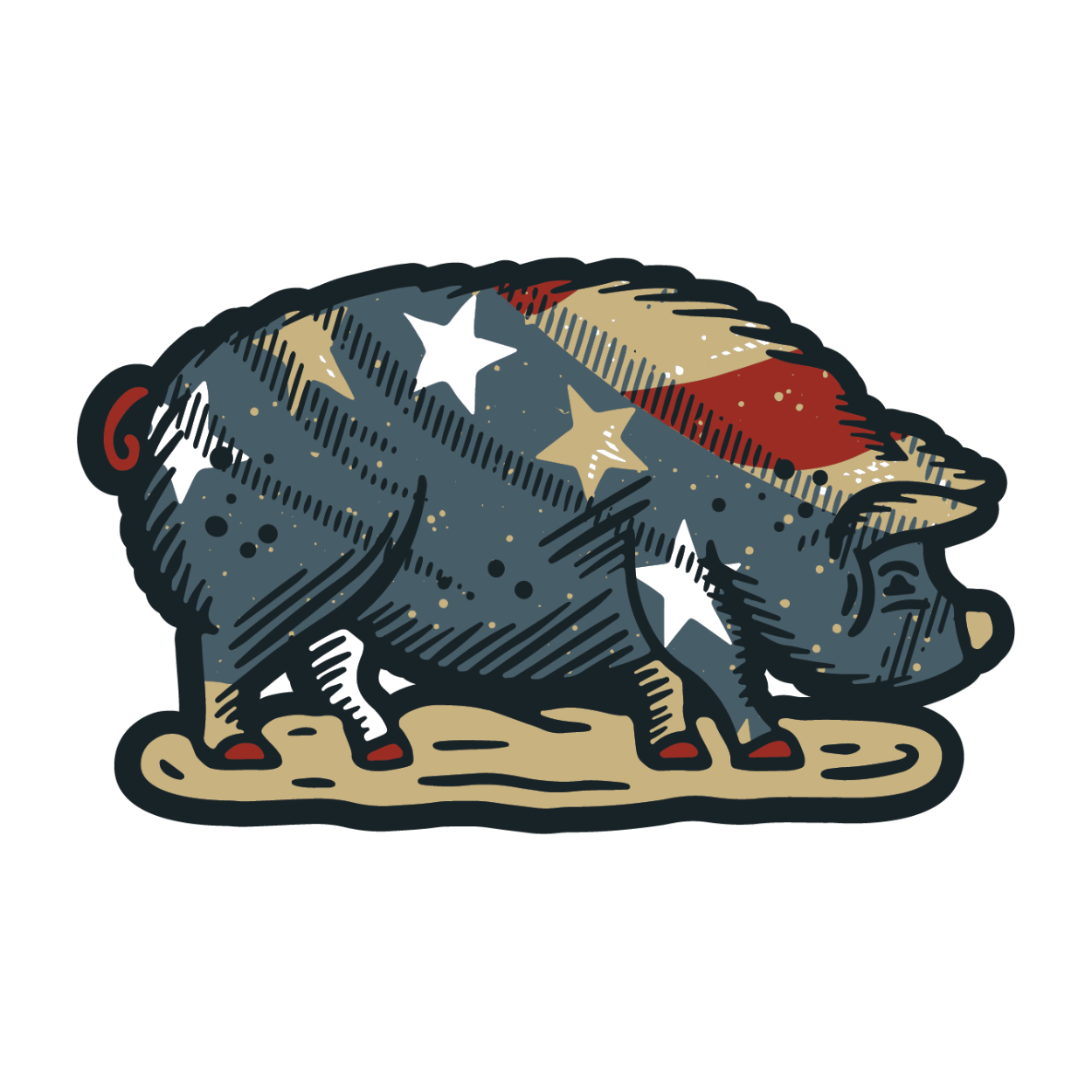 COOK SHACK DECAL - BETSY PIG