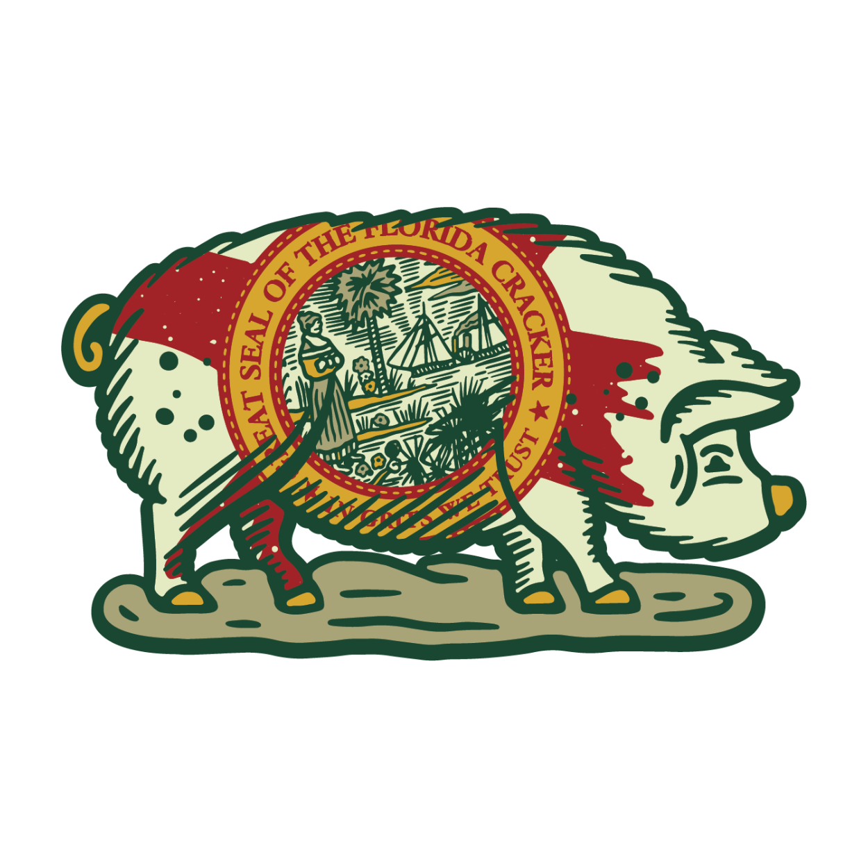 COOK SHACK DECAL - STATE PIG