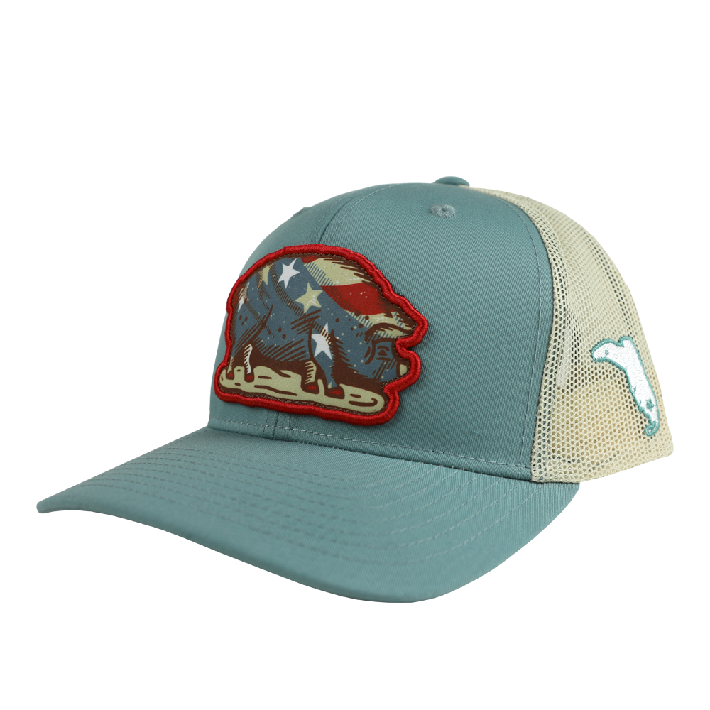 COOK SHACK HAT - BETSY PIG SMOKE BLUE