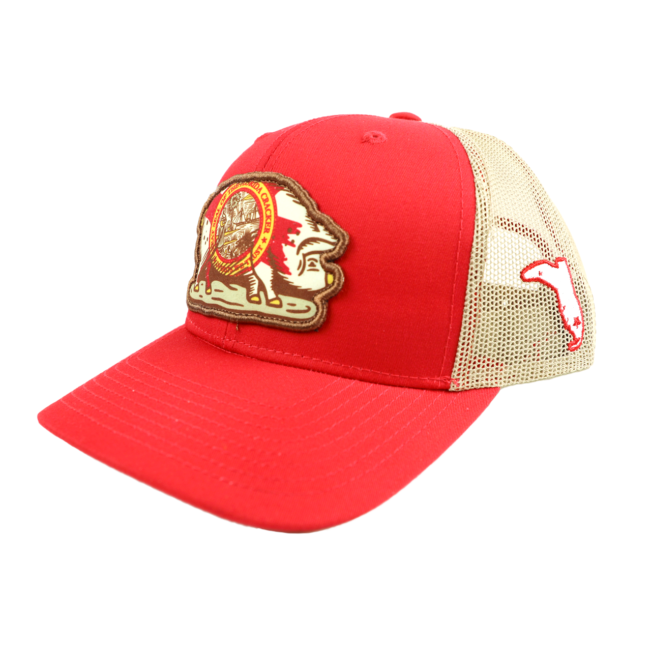 COOK SHACK HAT - STATE FLAG PIG RED/TAN
