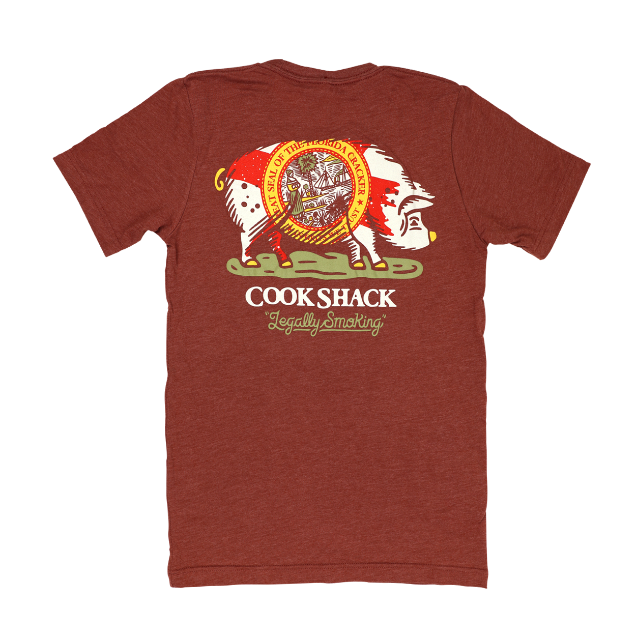 COOK SHACK STATE PIG SHIRT S/S - HEATHER CLAY